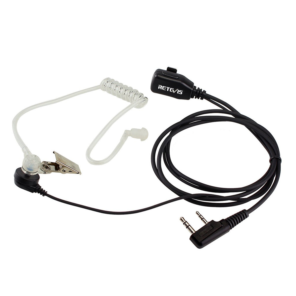 Retevis Walkie Talkie Earpiece with Mic, for RT22/RT21/RT68/H777/RT86 | Acoustic Tube, Compatible with Pxton, Baofeng BF-888S, Kenwood walkie talkies, Security Surveillance Headset(10 Pack)