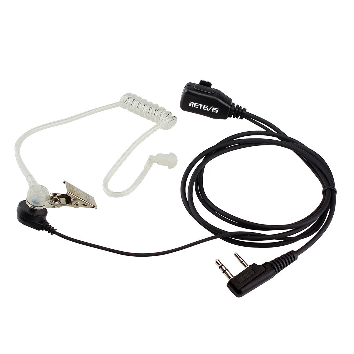 Retevis Walkie Talkie Earpiece with Mic, for RT22/RT21/RT68/H777/RT86 | Acoustic Tube, Compatible with Pxton, Baofeng BF-888S, Kenwood walkie talkies, Security Surveillance Headset(10 Pack)