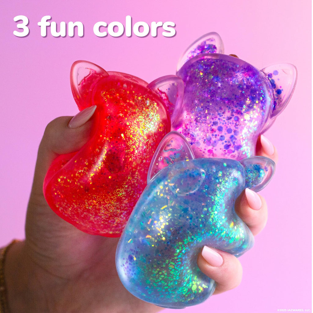 Horizon Group USA Slimygloop Gelli Gels, Blue Squishmallows | Slow-Flow Glitter Squishy Sensory Toys, Squeeze Stress Ball for Kids and Teens, Satisfying Sugar Squish Fidget
