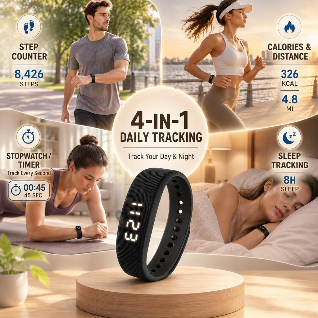 Ulvixar Vibrating Alarm Watch for Heavy Sleepers,Silent Wake up Alarm Wrist | Powerful Wrist Vibrating Alarm,For Hearing impaired,20-Day Battery,Comfort Silicone Loop,Ideal For Couples,Shared Space，Dorms