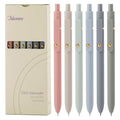 Ddaowanx Gel Pens,6 Pcs 0.5mm Retractable Quick Dry Black Ink Pens | Fine Point Smooth Writing Pens for Nurses,Teachers,Cute Stationery Office&School Supplies,Gifts for Women