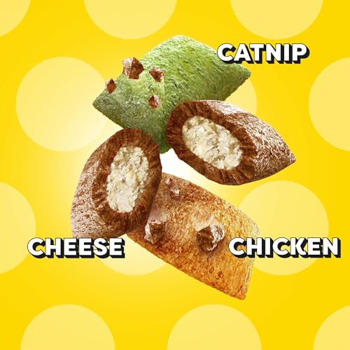 Temptations MixUps Crunchy and Soft Cat Treats, Catnip Fever, 16 oz | Chicken, catnip & cheese flavor, crunchy outside, soft inside, under 2 cal/treat, 100% complete & balanced, resealable tub