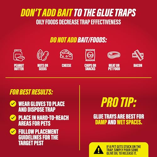 Catchmaster Rat & Mouse Glue Traps 10 Pack, Large Heavy Duty Sticky Traps | Extra Large Glue Trays For Rats, Mice, Snakes & Spiders, Ready To Use Indoor Pest Control For Home, Garage & Basement