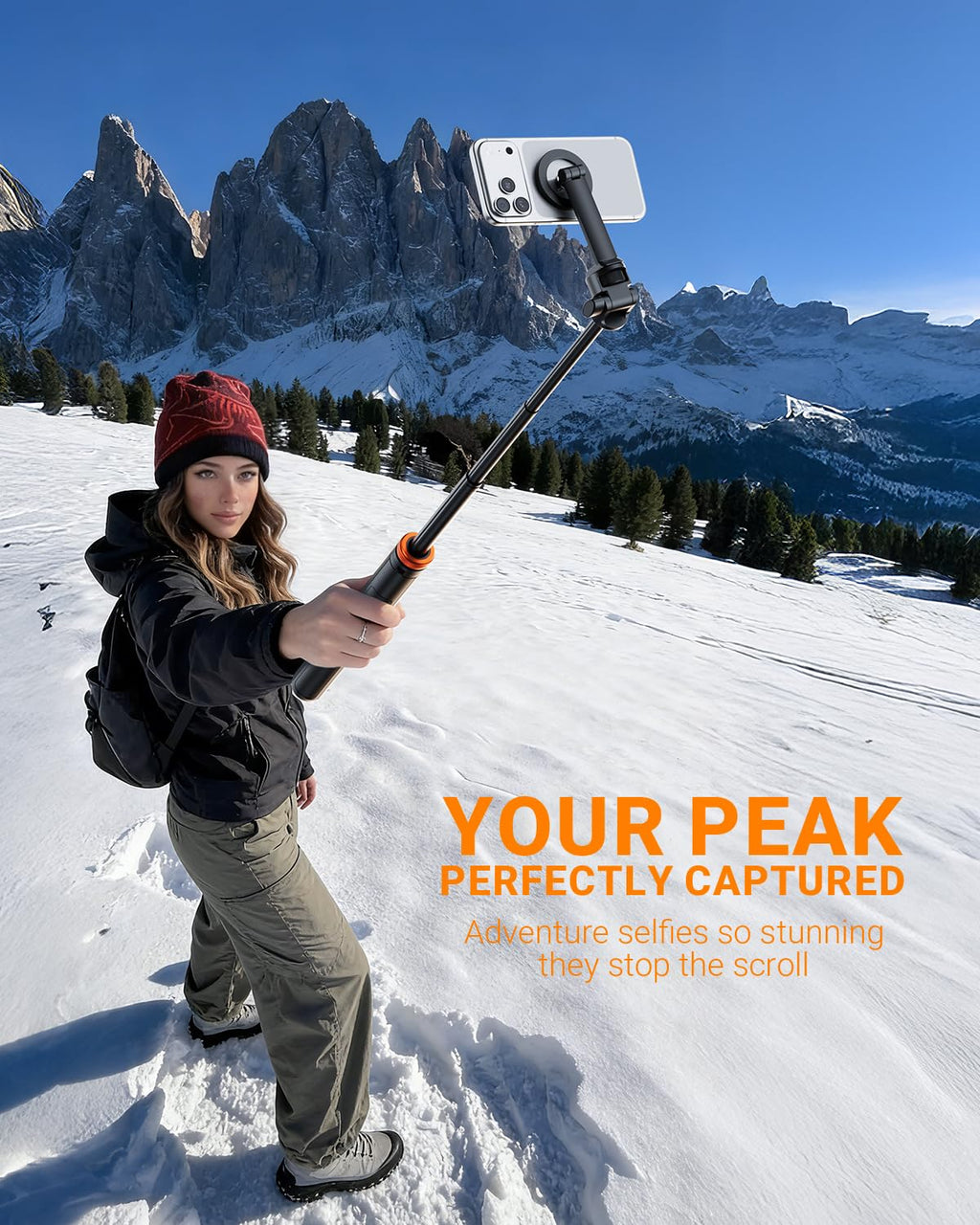 EUCOS 62" Magnetic Phone Tripod for iPhone, Selfie Stick Tripod with Remote | N52 Strong Magnetic Phone Stand, Extendable Cell Phone Stand for Video Recording, Travel