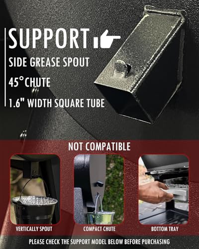 Upgraded Grease Bucket with Lid & Silicone Liner, Drip Bucket for Traeger | Accessories for Traeger, Smoker Drip Bucket for Traeger, Pit Boss, Z Grills, Recteq and More,Grease Bucket for Pellet Grill