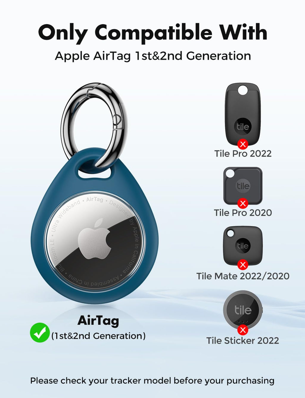 UNBREAKcable AirTag Holder for Apple - 4 Pack Air Tag Case with Keychain | Secure Tight Fit, Easy to Install, Shockproof Waterproof TPU, Perfect for Kids Pets Luggage Backpacks and Keys