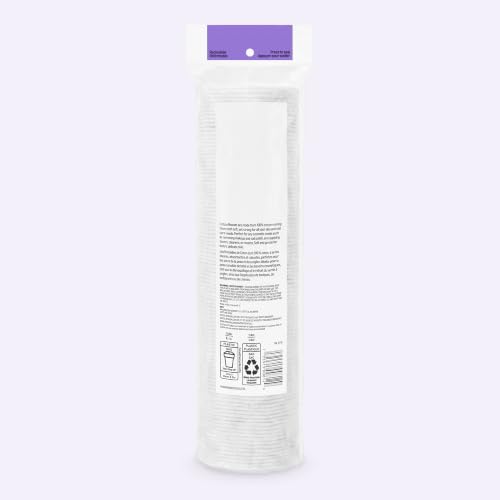 Amazon Essentials 100% Cotton Rounds, 100 Count (Previously Amazon Basics)
