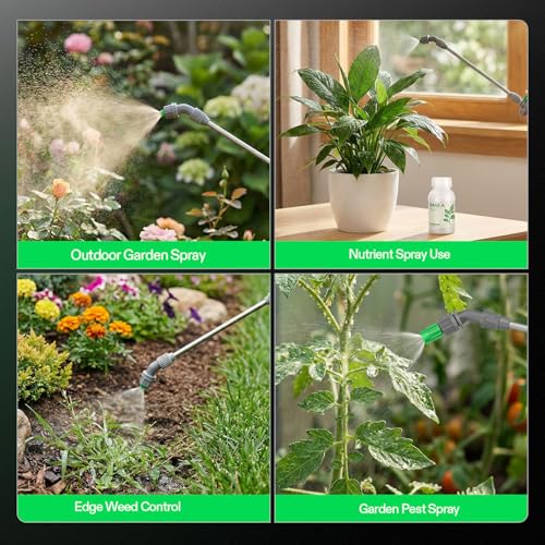 VIVOSUN 1 Gal/4L Pump Sprayer, Garden Water Sprayer | for Plants, Weeds & Lawn Care, with 3 Nozzles, 50'' Long Hose & Pressure Relief Valve