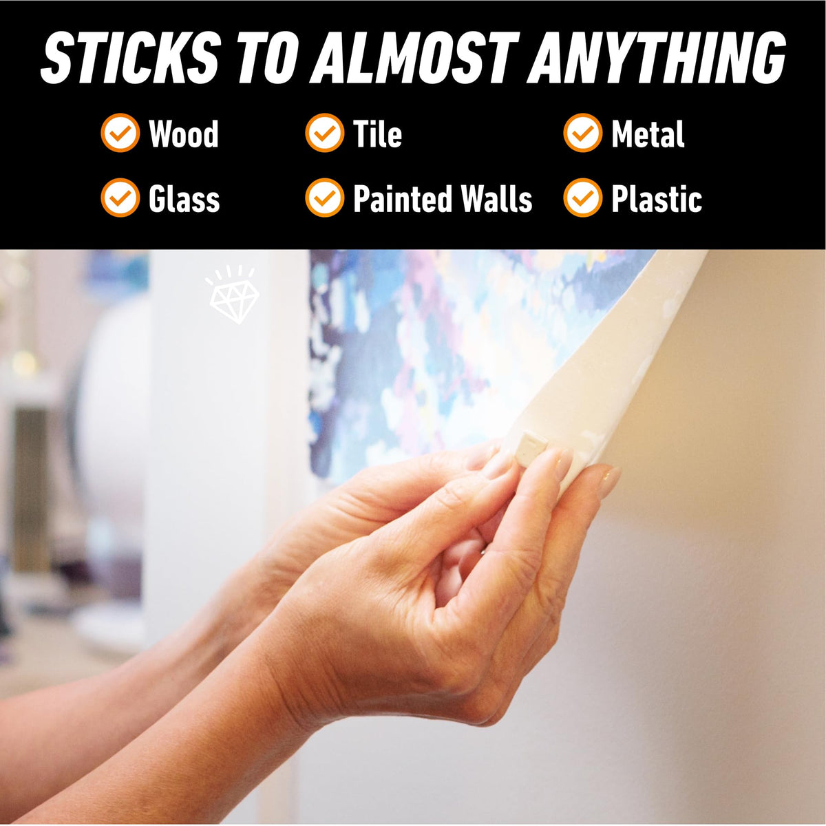 Gorilla Removable Mounting Putty, Reusable Tack, 168 Pre Cut Squares | Repositionable adhesive putty holds up to 2 lbs. No-mess mounting for posters, signs & décor, indoors or out