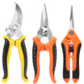 EWPJDK 3 Pack Garden Pruning Shears Scissors Clippers Stainless Steel | Gardening Shears, Gardening Shears, Pruning Snips for Gardening Tools, Securely Lock, Non-Slip, Ergonomically Designed