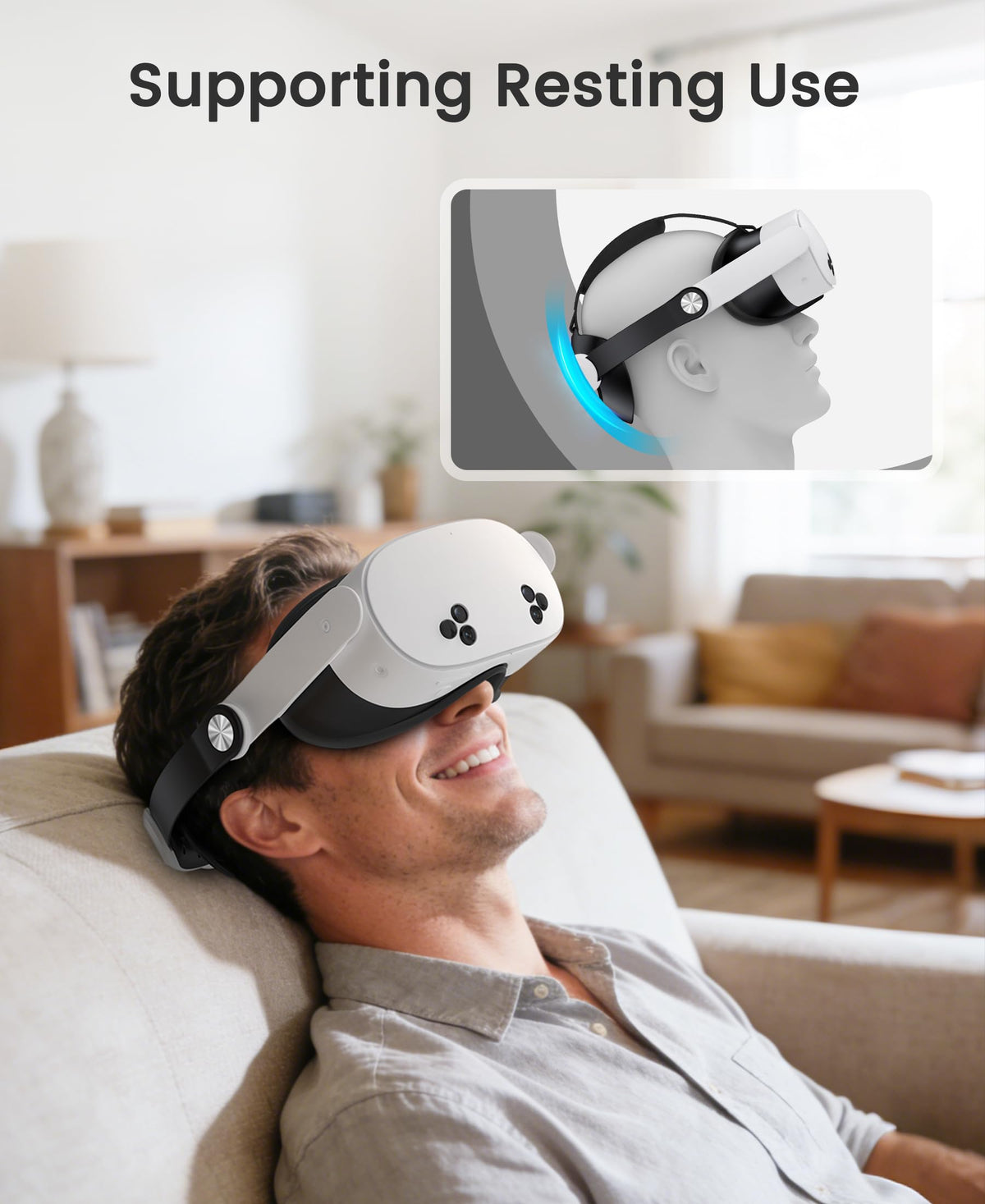Kawaye for Meta Quest 3S/Quest 2/Quest 3 Head Strap, Adjustable Halo Strap Replacement for Elite Strap, VR Headset Strap Enhanced Support&Comfort Reduce Facial Pressure