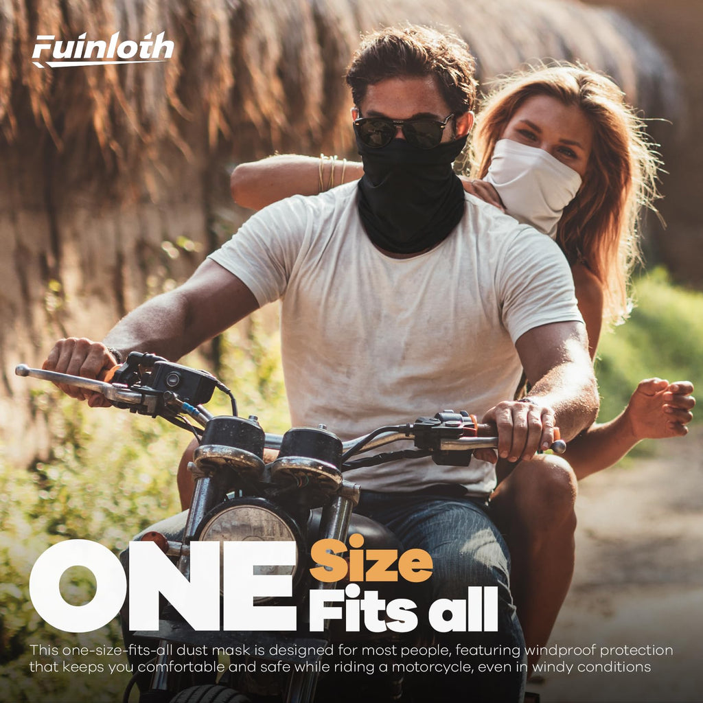 Fuinloth Neck Gaiter, 6 Pack Cooling UV Protection Bandana Face Mask Gator | Breathable Sweat Wicking, UPF 50, Sun Wind Dust Shield, Quick Dry & Washable, 95% Polyester 5% Spandex