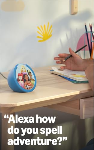 Amazon Echo Pop Kids (newest model), Enjoy age-appropriate audiobooks, sleep routines and Alexa+ experiences to create and learn, Disney Princess design