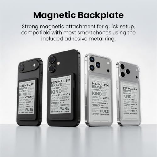 XTEINK X3 3.7" Pocket E-Ink eBook Reader,58g,Magnetic, Mini Ereader Devices | Ultra-thin 0.2" design with magnetic pogo-pin charging, gyroscope page-turn, 16GB storage, and distraction-free reading