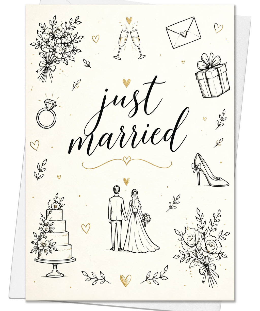 MQMRYeto Wedding Card,Engagement Card Gift for Bride Groom Couple Women Men | Bridal Shower Card for Husband Wife,Signature Congratulation Marriage Anniversary Cards Decor for Son Daughter,with Envelope