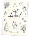 MQMRYeto Wedding Card,Engagement Card Gift for Bride Groom Couple Women Men | Bridal Shower Card for Husband Wife,Signature Congratulation Marriage Anniversary Cards Decor for Son Daughter,with Envelope