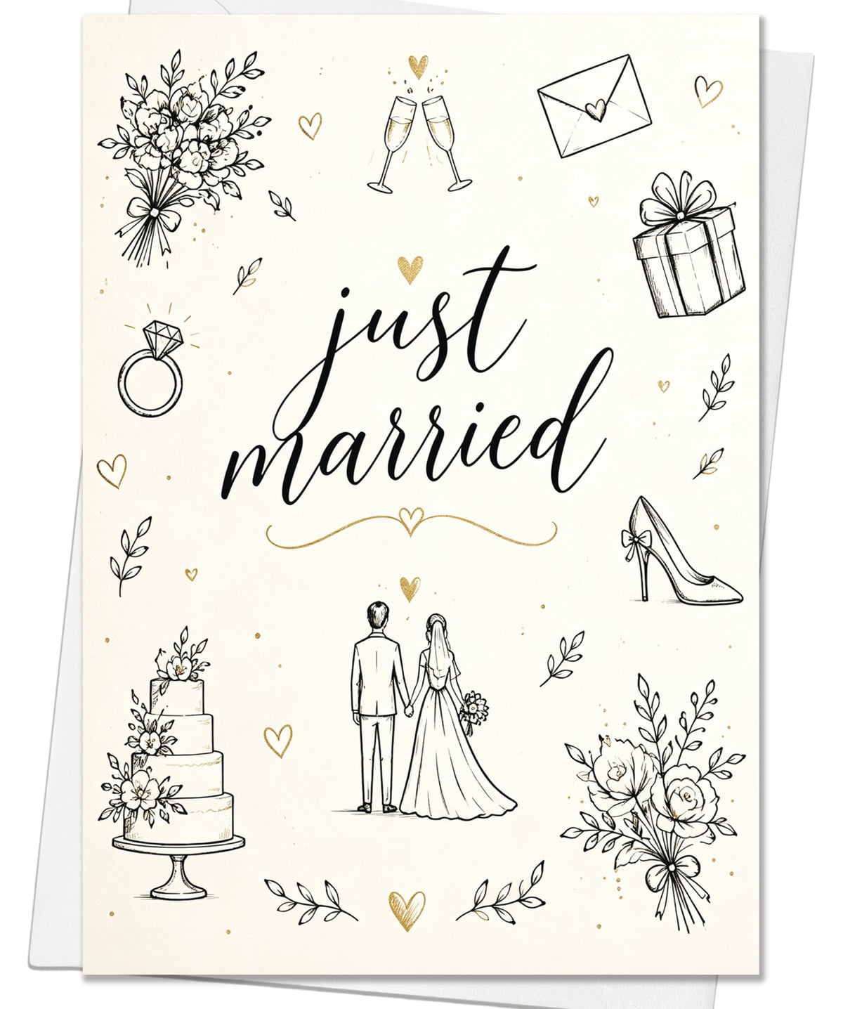 MQMRYeto Wedding Card,Engagement Card Gift for Bride Groom Couple Women Men | Bridal Shower Card for Husband Wife,Signature Congratulation Marriage Anniversary Cards Decor for Son Daughter,with Envelope