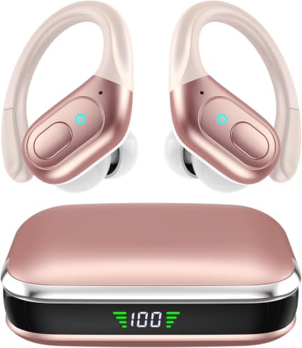 HILDCROA Wireless Earbuds, Sports Bluetooth Headphones, Running Headphones | 75Hrs Playtime Ear Buds with LED Power Display, Noise Canceling Headset, IPX7 Waterproof Earphones for Gym/Running/Workout