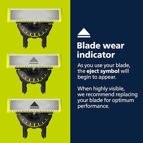 Philips Norelco OneBlade 360 Replacement Blades, 3 Pack | Genuine OneBlade 360 Blades, Stainless Steel, 360 Flex, Trim Edge and Shave, Up to 12-Month Supply, QP430/80