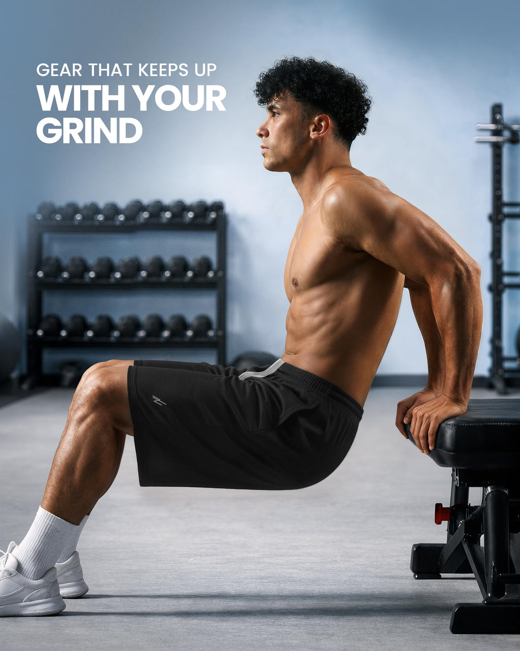 NY Threads Breathable Mesh Mens Athletic Shorts Loose-Fit Quick Dry Shorts | Lightweight Activewear Knit Workout Shorts with Pockets 8 Inch Inseam Gym Short Elastic Waistband with Drawstring