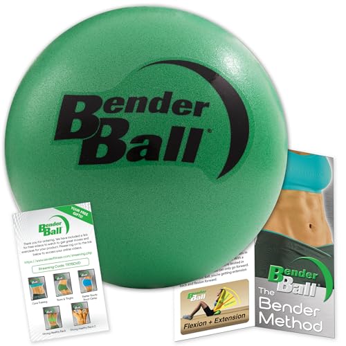 The Original 9" Pilates Core Fitness Small Exercise Ball + Videos | Workout Mini Ball for Abs, Back, Yoga, Barre, Physio, PT, Physical Therapy. Inflatable, Soft, Includes Instructions + Videos.