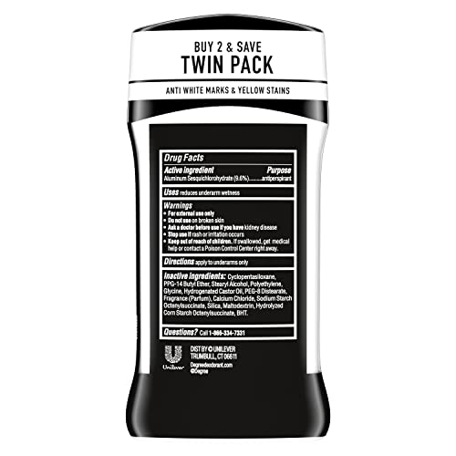 Degree Men UltraClear Antiperspirant Deodorant, 2 Count, 2.7 oz | For long days, provides 72-hour sweat and odor protection with MotionSense Technology.