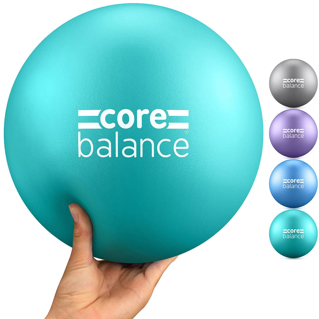 Core Balance Pilates Ball 9 Inch Anti Burst, Core Ball with Inflation Tube, Mini Pilates Ball for Physical Therapy, Small Exercise Ball for Yoga, Barre, Stretching and Core Stability Workout