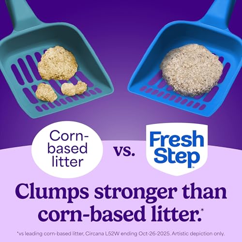 Fresh Step Advanced Odor Shield Clumping Cat Litter with Gain, 18.5 lb, 2Pk | Odor Shield with Ammonia Block Technology, Low Dust, Multi Cat, Compatible with Most Automatic Litter Boxes