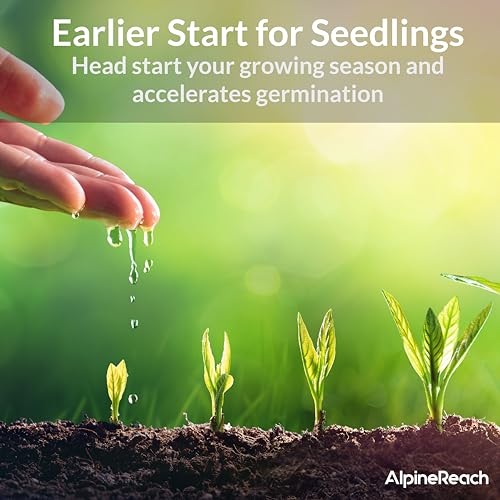 AlpineReach Plant Covers Frost & Sun Protection 10 x 30 ft - Thick 1.2 oz/yd² Freeze Blanket to Low 28 °F Temperatures Floating Row, Garden Fabric Material, Protect in Winter Cold, Gardening Down