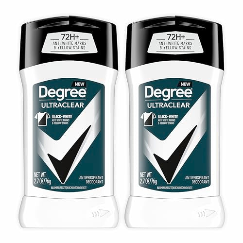 Degree Men UltraClear Antiperspirant Deodorant, 2 Count, 2.7 oz | For long days, provides 72-hour sweat and odor protection with MotionSense Technology.
