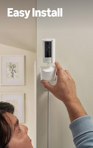 Ring Pan-Tilt Indoor Cam — See all around your home or business with 360° pan coverage, HD video, plus Two-Way Talk (2024 release), White