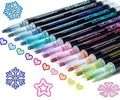 Muchcute Outline Markers Glitter Pens,12 Shimmer Toy Tween Teen Girl Gifts | Trendy Stuff Art Supplies Kids 6-8 9-12 10-12, Arts Crafts Kids Ages 8-12 Year Old Birthday Gifts, Cute Fun Crafts Girls 8-12
