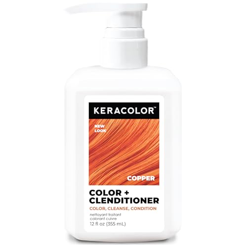 Keracolor Color + Clenditioner, Semi-Permanent Hair Color, 23 Shades | Color depositing conditioner softens & tones while cleansing, deposit-only hair dye with keratin, coconut oil & shea butter