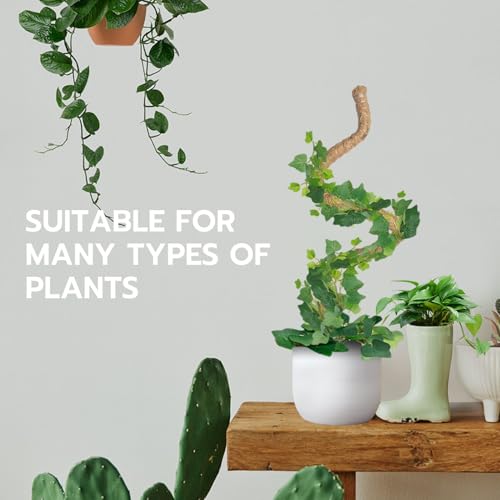 Mcbazel Bendable Moss Pole for Plants 47 Inch, Monstera Plant Support Stake with 7mm Aluminum Core, Coconut Coir Climbing Pole for Monstera Pothos Philodendron, Complete Kit with Ties & Rope
