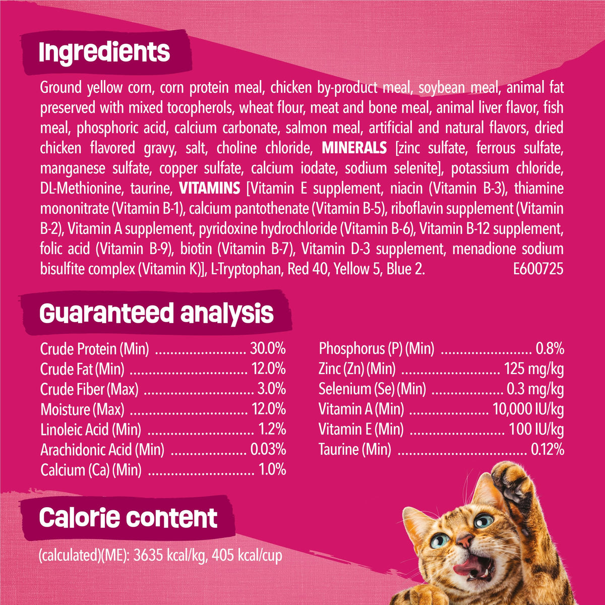 Purina Friskies Gravy Swirlers Dry Cat Food, Chicken & Salmon, 3.15 lb Bag | Protein-packed cat food kibble with swirls of delicious gravy baked in, supports immune and heart health