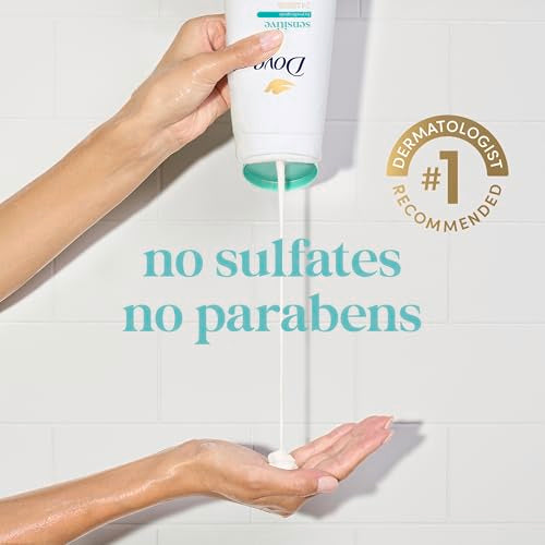 Dove Sensitive Skin Body Wash, 24hr Lotion-Soft Skin, 30.6 oz | Dove Sensitive Skin Body Wash soothes dry, sensitive skin with 24-hour hydration and a hypoallergenic formula.