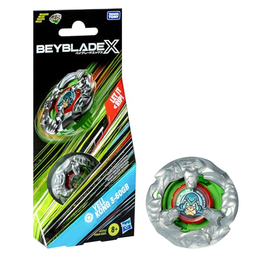 Beyblade X Yell Kong 3-60GB Booster Pack Set with Stamina Type Top; Authentic Takara Tomy Battle Tops Games/Toys for Boys and Girls 8+