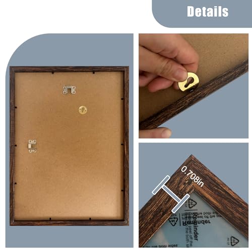 SESEAT 12x16 Frame Wall Hanging Picture Frames, Brown, 1 Pack