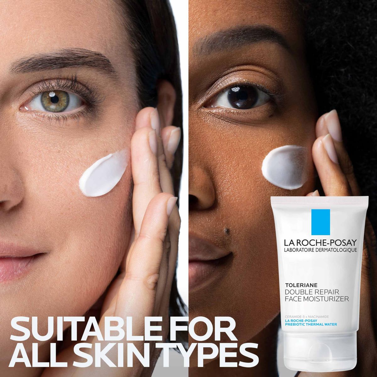 La Roche-Posay Toleriane Double Repair Face Moisturizer | Daily face cream with glycerin, niacinamide and ceramide for all skin types. Oil free and fragrance free.