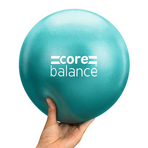 Core Balance Pilates Ball 9 Inch Anti Burst, Core Ball with Inflation Tube, Mini Pilates Ball for Physical Therapy, Small Exercise Ball for Yoga, Barre, Stretching and Core Stability Workout