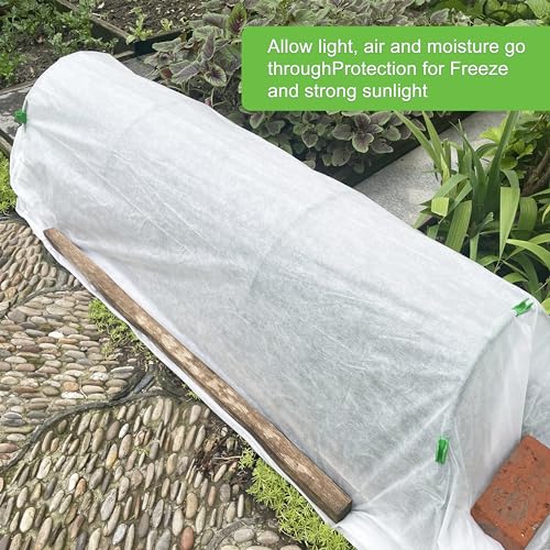Plant Covers Freeze Protection 6.5x16ft Frost Cloth for Winter Outdoor | Plants Frost Blankets for Outdoor Plants as Frost Covers, Garden Row Cover Protects Vegetables Trees from Cold Snow & Sun