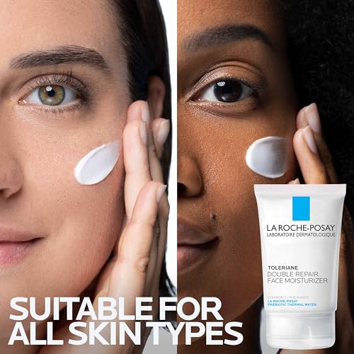 La Roche-Posay Toleriane Double Repair Face Moisturizer | Daily face cream with glycerin, niacinamide and ceramide for all skin types. Oil free and fragrance free.