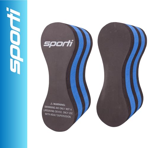Sporti Unisex-Adult Swim Training Pull Buoy Leg Float, EVA 5-Layer | 9.5 x 3.5 x 6 In, Upper Body Drills, Muscle Conditioning, Pool Beginner To Advanced, Training Aid, Swimmer Accessories