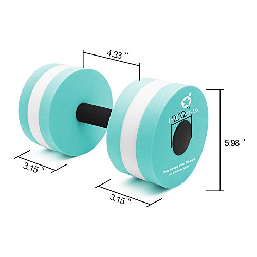 Aquatic Exercise Dumbbells, 2 Pcs Pool Weights for Water Aerobic Exercise | EVA Foam, Aquatic Barbells Fitness Equipment for Weight Loss, Water Resistance Aqua Sport for Adult Workouts, Therapy