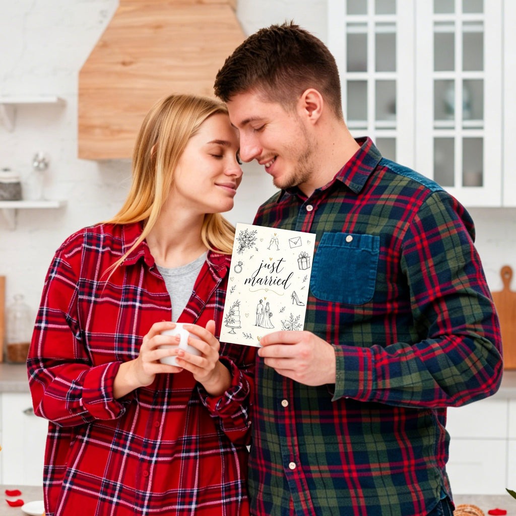 MQMRYeto Wedding Card,Engagement Card Gift for Bride Groom Couple Women Men | Bridal Shower Card for Husband Wife,Signature Congratulation Marriage Anniversary Cards Decor for Son Daughter,with Envelope
