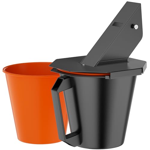 Upgraded Grease Bucket with Lid & Silicone Liner, Drip Bucket for Traeger | Accessories for Traeger, Smoker Drip Bucket for Traeger, Pit Boss, Z Grills, Recteq and More,Grease Bucket for Pellet Grill