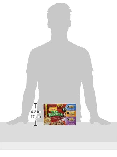 Friskies Purina Tasty Treasures Cat Food, Prime Filets Variety, (12) 5.5 oz | Chicken and tuna, chicken, ocean fish and turkey wet cat food in gravy or sauce, 100% complete & balanced for adult cats