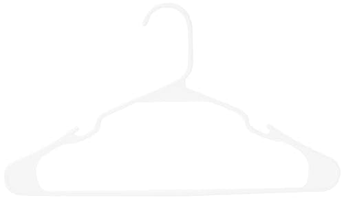 Utopia Home Plastic Hangers 50 Pack – Space Saving Clothes Hanger White | Durable & strong | Closet organizer & storage | Ideal for apartments, dorms & stocking stuffers