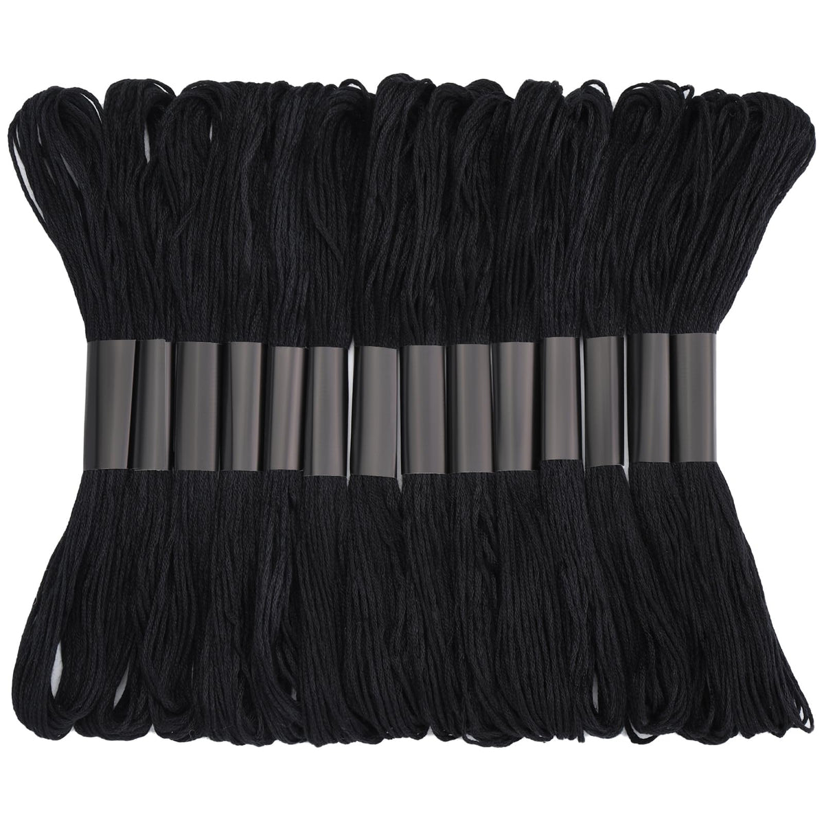14 Skeins Embroidery Floss, Black Embroidery Thread, Friendship Bracelet String, Cross Stitch for DIY Making