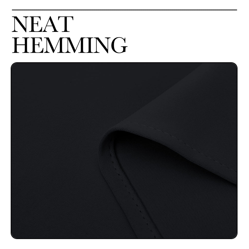 NICETOWN Black Blackout Curtains for Bedroom 42" Wide x 63" Long 2 Panels | Solid Grommet Thermal Insulated Drapes, Noise Reducing, Light Blocking, Room Darkening Decor for Kitchen Window Treatments